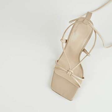 LISHAN Women's Toe Ring Chunky Heel Clear Sandals Square Toe Clear Straps Block Heel Slip On Slides Mules Silver US 13