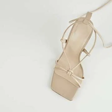 LISHAN Women's Toe Ring Chunky Heel Clear Sandals Square Toe Clear Straps Block Heel Slip On Slides Mules Silver US 13