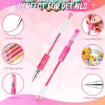 Valentines Day Gifts for Kids, Easter Basket Stuffers for Teens Adults, 12-Color Scented Glitter Gel...