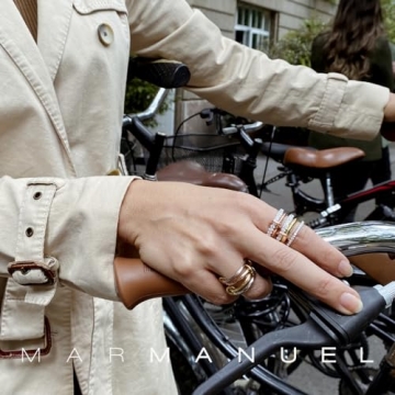 Elegant MAR MANUEL Stackable Rings with 14K Gold Plating