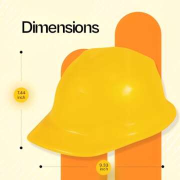 Child Construction Hats - Soft Plastic Construction Helmets by Funny Party Hats (24 Pack)