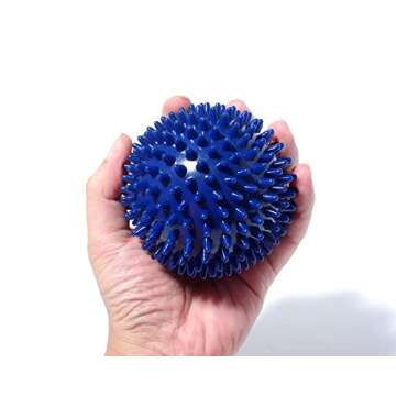 Massage Ball - Spiky for Deep Tissue Back Massage, Foot Massager, Plantar Fasciitis & All Over Body Deep Tissue Muscle Therapy - Your Compact Muscle Roller
