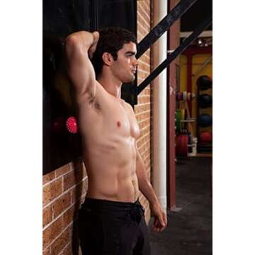 Massage Ball - Spiky for Deep Tissue Back Massage, Foot Massager, Plantar Fasciitis & All Over Body Deep Tissue Muscle Therapy - Your Compact Muscle Roller