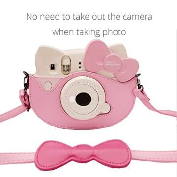 HelloHelio Mini Hello Kitty Instant Camera Case for Fujifilm Instax Cameras, [Exact-Fit] Pink Kitty ...