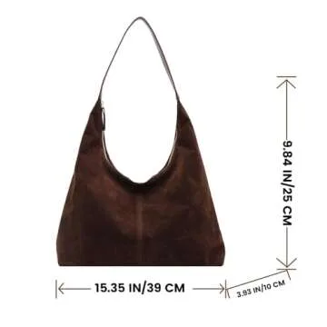 Brown Suede Tote Bag - Stylish & Spacious Handbag for Women