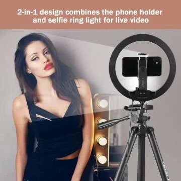 UBeesize 10" Ring Light & Tripod for Influencers