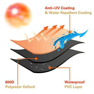 Vailge Waterproof Chaise Lounge Cover - 600D Heavy Duty