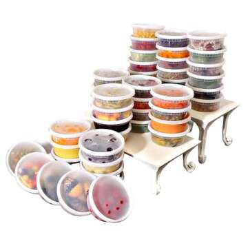PARTY BARGAINS 36-Pack Food Containers with Lids - 8oz, 16oz, and 32oz Combo Deli Containers for Food, Temperature Resilient, Leak Proof & Reusable