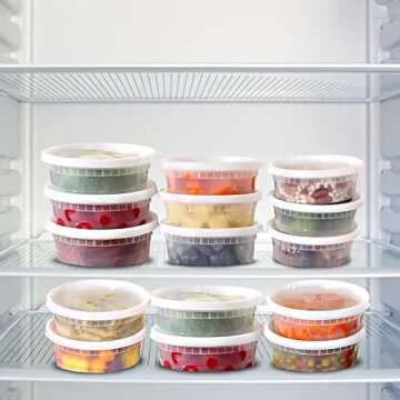 PARTY BARGAINS 36-Pack Food Containers with Lids - 8oz, 16oz, and 32oz Combo Deli Containers for Food, Temperature Resilient, Leak Proof & Reusable