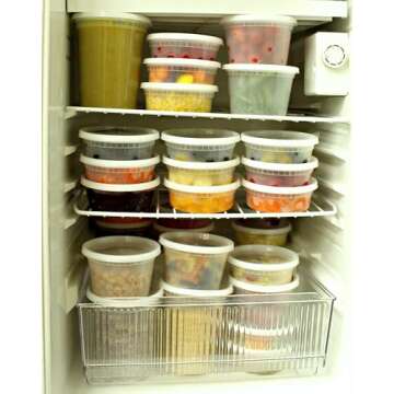 PARTY BARGAINS 36-Pack Food Containers with Lids - 8oz, 16oz, and 32oz Combo Deli Containers for Food, Temperature Resilient, Leak Proof & Reusable