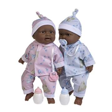 JC Toys Twins 13" Realistic Soft Body Baby Dolls Berenguer Boutique | Twins Gift Set with Removable ...
