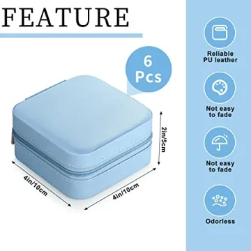 Bridesmaid Gift Set: Jewelry Box With Mirror - 6 Pcs