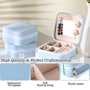 Bridesmaid Gift Set: Jewelry Box With Mirror - 6 Pcs