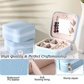 Bridesmaid Gift Set: Jewelry Box With Mirror - 6 Pcs