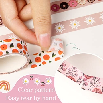 TaoBary 33 Rolls Colorful Holiday Washi Tape Set