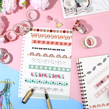 TaoBary 33 Rolls Colorful Holiday Washi Tape Set