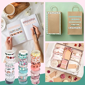 TaoBary 33 Rolls Colorful Holiday Washi Tape Set