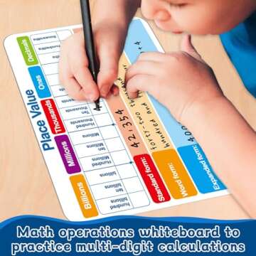 24 Pack Place Value Whiteboard for Educational Use