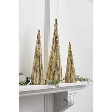 Mud Pie Gold Piece Cone Christmas Tree Set - Elegant Décor