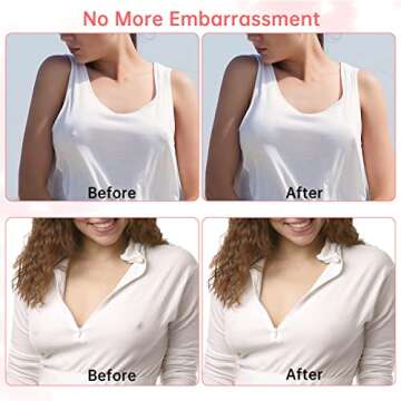 KSang Nipple Covers Pasties - 30 Pairs Disposable Satin Breast Petals