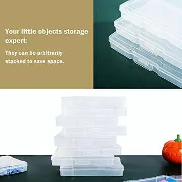 PCA Photo Case, 4" x 6" Photo Box Storage with Handle - 12 Inner Photo Keeper, Large Photo Organizer, Clear Plastic Craft Case for Photos Stickers Stamps Jigsaw Seeds