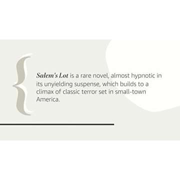 Salem's Lot (Package May Vary) - A Timeless Horror Classic