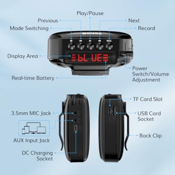 15W Bluetooth Voice Amplifier for Teachers & Instructors