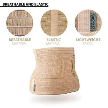 ORTONYX Abdominal Binder for Postpartum and Hernia Support