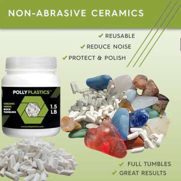 Polly Plastics Rock Tumbler Grit and Polish Refill Kits