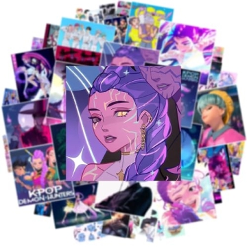 50PCS Demon Movie Hunters Sticker Set - Waterproof Vinyl Decals for Gift