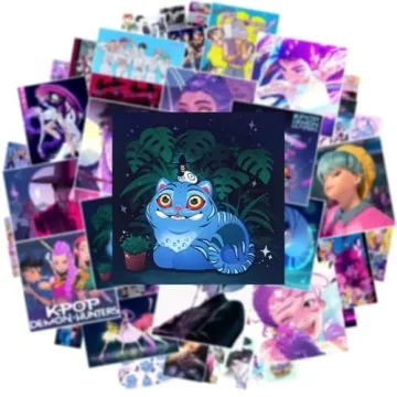 50PCS Waterproof Demon Movie Hunters Stickers for All Ages