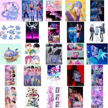 50PCS Waterproof Demon Movie Hunters Stickers for All Ages