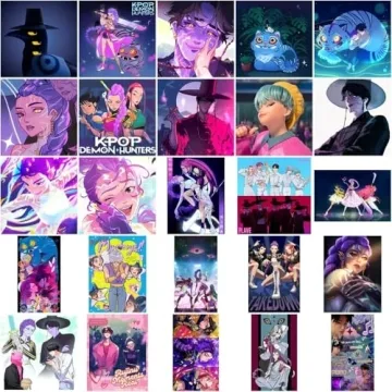 50PCS Waterproof Demon Movie Hunters Stickers for All Ages