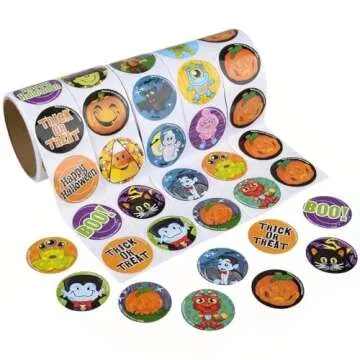 500 PC Halloween ROLL Sticker ASST