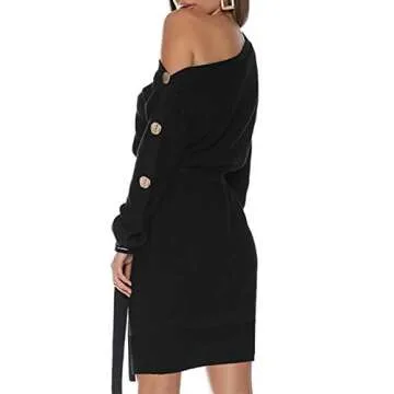 One Shoulder Midi Sweater Dress for Every Occasion