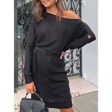 One Shoulder Midi Sweater Dress for Every Occasion
