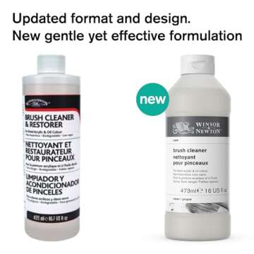 Winsor & Newton Brush Cleaner & Restorer, 16.0-oz Bottle