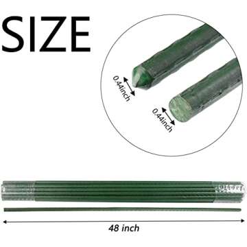 Durable 48 Inch Steel Garden Stakes for Plant Support