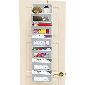 Simple Houseware Over Door Organizer with Clear Pockets
