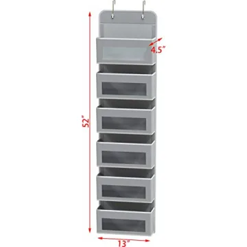 Simple Houseware Over Door Organizer with Clear Pockets
