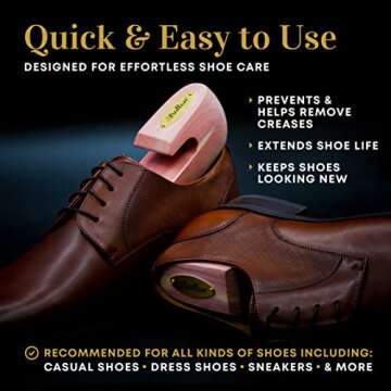 Stratton Men's Adjustable Cedar Shoe Trees - Perfect Fit