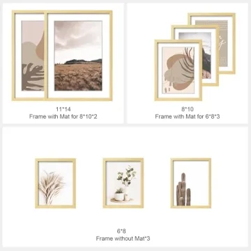 ArtbyHannah 8-Pack Neutral Gallery Wall Frame Set