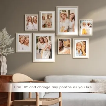 ArtbyHannah 8-Pack Neutral Gallery Wall Frame Set