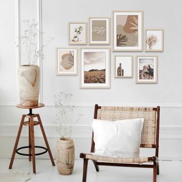 ArtbyHannah 8-Pack Neutral Gallery Wall Frame Set