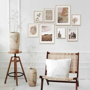 ArtbyHannah 8-Pack Neutral Gallery Wall Frame Set