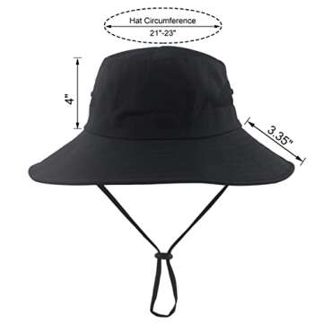 Mukeyo Womens Summer Sun Hat Wide Brim Outdoor UV Protection Hat Foldable Ponytail Bucket Cap for Be...