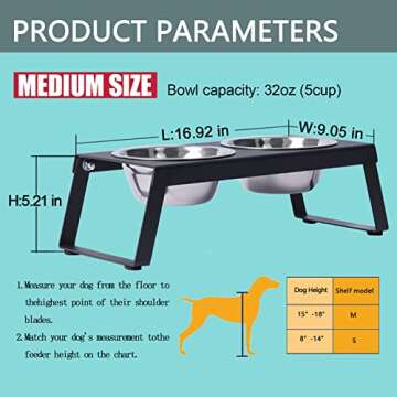 Elevated Food and Water Feeder for Pets