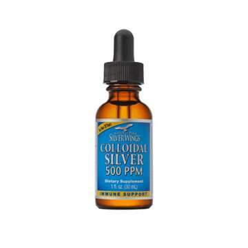 Natural Path Silver Wings Colloidal Silver 500PPM, Amber Brown Liquid Immune Support, 1 Fl Oz (Pack ...