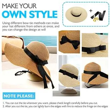 Foldable Beach Sun Hat for Women, UV Protection Wide Brim Straw Visor Hats, Fashionable Boho Hats for Girls, Outdoor Tribe Sun Hats for Travel Gardening Beach (Dark Khaki M)