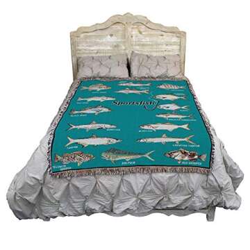 Pure Country Weavers Florida Sport Fishing Blanket - Coastal Ocean Beach Gift Tapestry Throw Woven f...